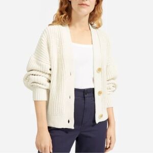 NWOT The Texture Cotton Crop Cardigan in Bone Size XS